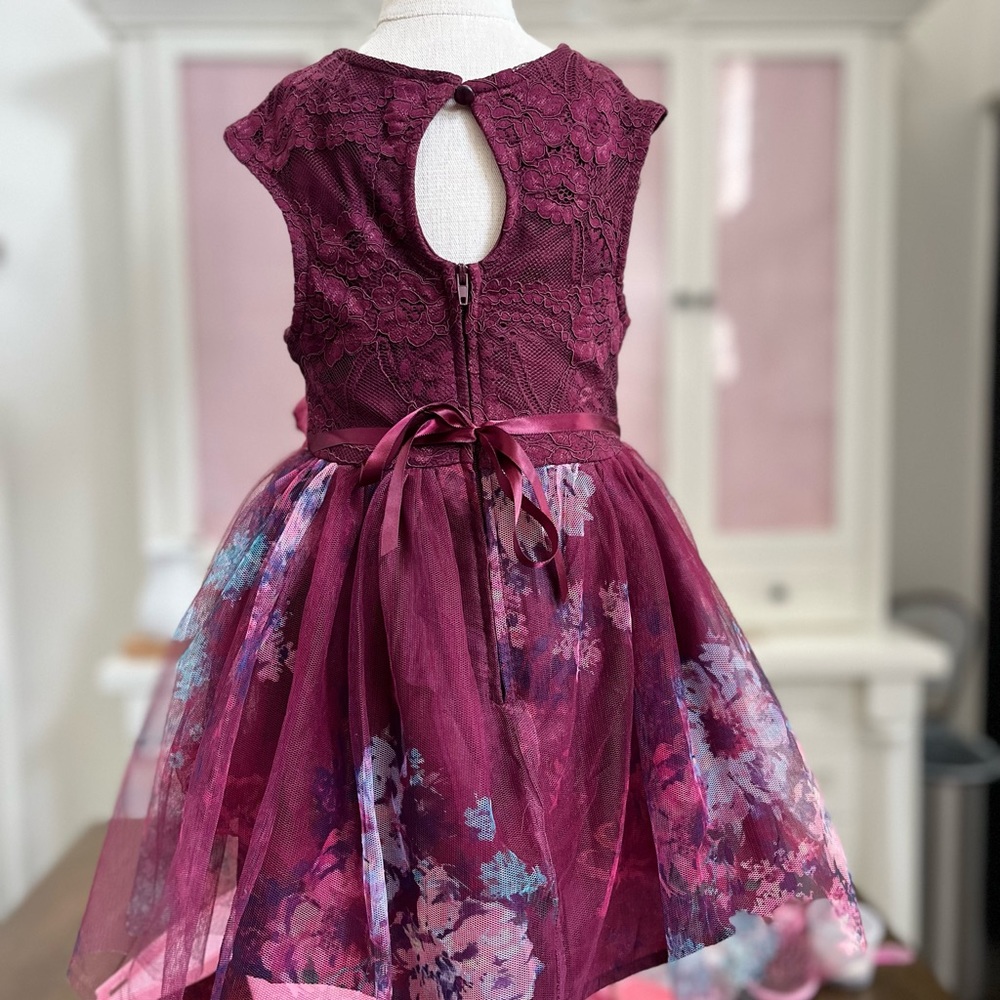 Purple Floral Dress - Picture 2 of 3
